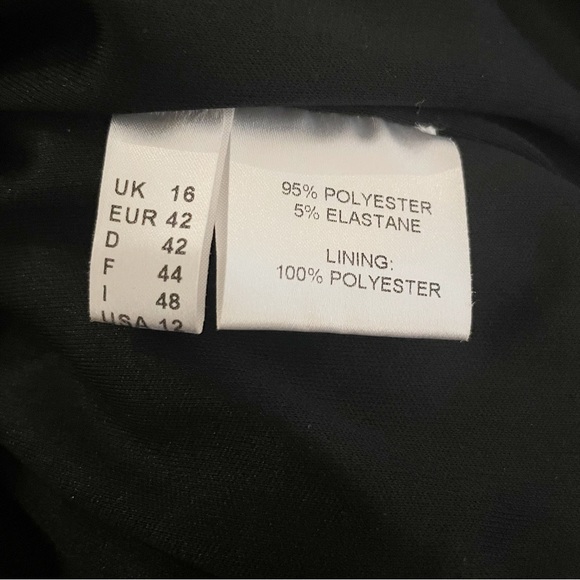 Gina Bacconi Cap-sleeved Black and White Floral Dress Size 12 - Picture 6 of 8